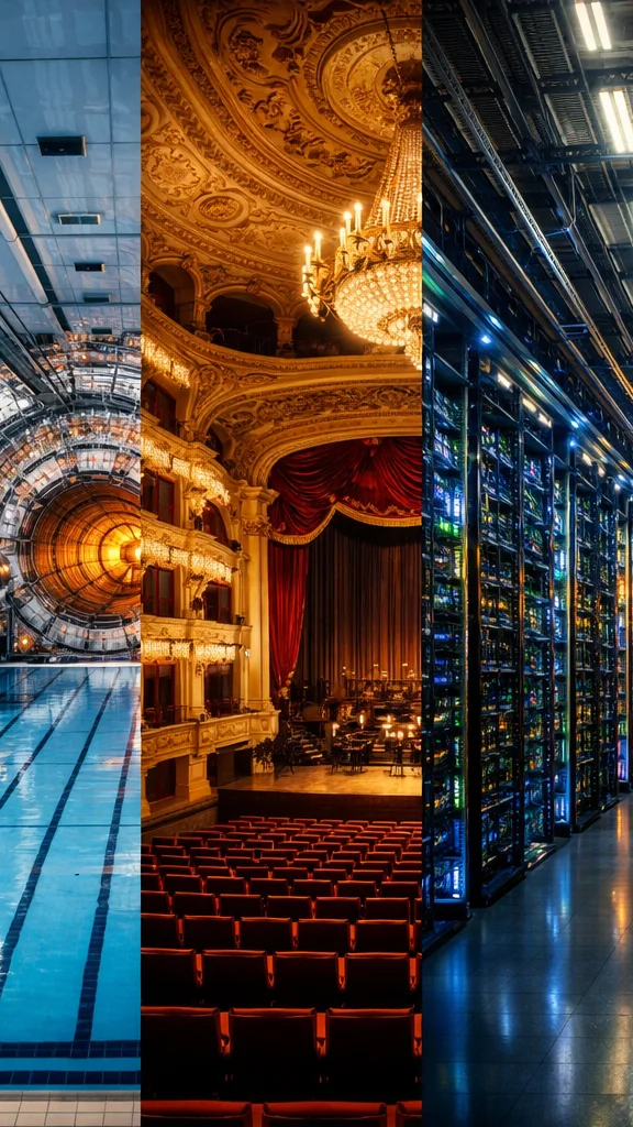 Baroque opera house and data center